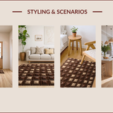 Ultra Soft Area Rug, Non Slip, Stain Resistant, Washable Area Rugs for Living Room, Bedroom, Southwestern(Brown)