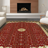 Ultra Soft Area Rug, Non Slip, Stain Resistant, Washable Area Rugs for Living Room, Bedroom, Refined Minimalist Textured Look(Red)