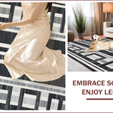 Ultra Soft Area Rug, Non Slip, Stain Resistant, Washable Area Rugs for Living Room, Bedroom, Vibrant Abstract Patterned Appeal(Black)