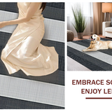 Ultra Soft Area Rug, Non Slip, Stain Resistant, Washable Area Rugs for Living Room, Bedroom, Sophisticated Monochrome Geometry(Black)