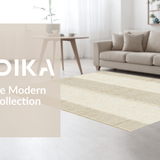 Ultra Soft Area Rug, Non Slip, Stain Resistant, Washable Area Rugs for Living Room, Bedroom, Elegant Reversible Natural Weave(Beige)