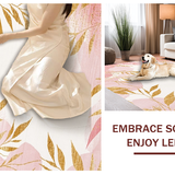 Chic Abstract Leaf Motif(Pink)