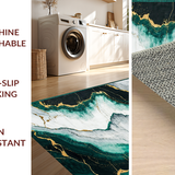 Dynamic Green Textured Composition(Green)