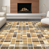 Distinctive Brown and White Geometric(Beige)