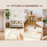 Ultra Soft Area Rug, Non Slip, Stain Resistant, Washable Area Rugs for Living Room, Bedroom, Chic Contemporary Faux Hide Style(Beige)