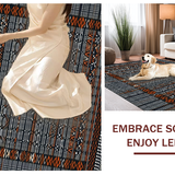 Ultra Soft Area Rug, Non Slip, Stain Resistant, Washable Area Rugs for Living Room, Bedroom, Chic Tiled Patterned Minimalism(Black)