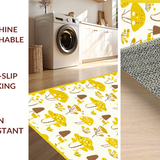 Ultra Soft Area Rug, Non Slip, Stain Resistant, Washable Area Rugs for Living Room, Bedroom, Lively Abstract Nature Embrace(Yellow)