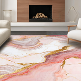 Ultra Soft Area Rug, Non Slip, Stain Resistant, Washable Area Rugs for Living Room, Bedroom, Modern Soft Tone Elegance(Pink)