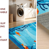 Charming Fish Motif Runner(Blue)