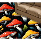 Ultra Soft Area Rug, Non Slip, Stain Resistant, Washable Area Rugs for Living Room, Bedroom, Memory Foam Mushroom Rug(Red)
