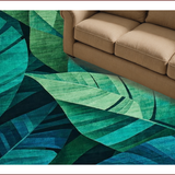 Tropical Leaf Motif with Textures(Blue)