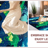 Ultra Soft Area Rug, Non Slip, Stain Resistant, Washable Area Rugs for Living Room, Bedroom, Chic Multicolor Modern Aesthetic(Green)