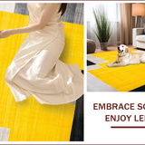 Ultra Soft Area Rug, Non Slip, Stain Resistant, Washable Area Rugs for Living Room, Bedroom, Vibrant Geometric Box Motif(Yellow)