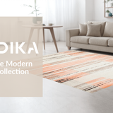 Ultra Soft Area Rug, Non Slip, Stain Resistant, Washable Area Rugs for Living Room, Bedroom, Contemporary Soft Peach Palette(Orange)