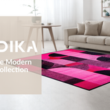 Ultra Soft Area Rug, Non Slip, Stain Resistant, Washable Area Rugs for Living Room, Bedroom, Stylish Graphic Wild Animal Motif(Pink)