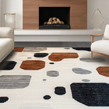 Ultra Soft Area Rug, Non Slip, Stain Resistant, Washable Area Rugs for Living Room, Bedroom, Contemporary Rustic Chic Theme(Brown)