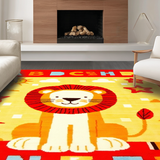 Ultra Soft Area Rug, Non Slip, Stain Resistant, Washable Area Rugs for Living Room, Bedroom, Charming Baby Safari Palette(Yellow)