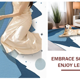 Enchanting Geometric Mountain Scene(Blue)