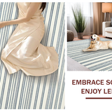 Chic Minimalist Cotton Stripe Design(Beige)