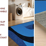 Contemporary Abstract Blue Swirl(Blue)