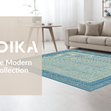 Geometric Blue Tone Elegance(Beige)