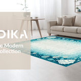 Ultra Soft Area Rug, Non Slip, Stain Resistant, Washable Area Rugs for Living Room, Bedroom, Serene Blue Tidal Wave Pattern(Blue)