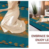 Artistic Teal and Dark Blue Motif(Blue)