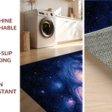 Ultra Soft Area Rug, Non Slip, Stain Resistant, Washable Area Rugs for Living Room, Bedroom, Whimsical Starfield Design Element(Blue)