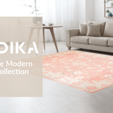 Ultra Soft Area Rug, Non Slip, Stain Resistant, Washable Area Rugs for Living Room, Bedroom, Trendy Pastel Lettering Aesthetic(Pink)