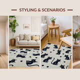 Ultra Soft Area Rug, Non Slip, Stain Resistant, Washable Area Rugs for Living Room, Bedroom, Vibrant Cartoonish Animal Accent(Gray)