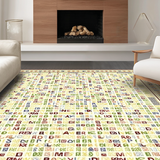 Ultra Soft Area Rug, Non Slip, Stain Resistant, Washable Area Rugs for Living Room, Bedroom, Contemporary Neutral Circular Design(Gold)