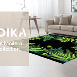 Ultra Soft Area Rug, Non Slip, Stain Resistant, Washable Area Rugs for Living Room, Bedroom, Chic Minimalist Insect Print(Green)