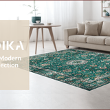 Retro Floral Distressed Aesthetic(Green)