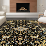 Elegant Black Floral Medallion(Black)