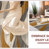 Ultra Soft Area Rug, Non Slip, Stain Resistant, Washable Area Rugs for Living Room, Bedroom, Elegant Warm Palette Textured Design(Gray)