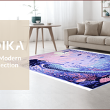 Ultra Soft Area Rug, Non Slip, Stain Resistant, Washable Area Rugs for Living Room, Bedroom, Mermaid Theme Girls Bedroom Pastel Area Rug(Purple)