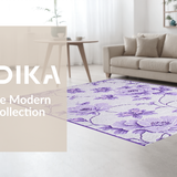 Ultra Soft Area Rug, Non Slip, Stain Resistant, Washable Area Rugs for Living Room, Bedroom, Soft Fuzzy Minimalist Charm(Purple)