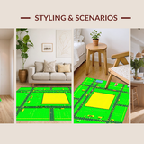 Ultra Soft Area Rug, Non Slip, Stain Resistant, Washable Area Rugs for Living Room, Bedroom, Urban Playmat with Scenic Landmarks(Yellow)