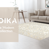 Ultra Soft Area Rug, Non Slip, Stain Resistant, Washable Area Rugs for Living Room, Bedroom, Elegant Shag Tiled Aesthetic(Beige)