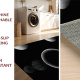 Chic Solid Black Contemporary(Black)