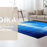 Ultra Soft Area Rug, Non Slip, Stain Resistant, Washable Area Rugs for Living Room, Bedroom, Whimsical Abstract Expressionist Style(Blue)