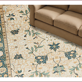 Ultra Soft Area Rug, Non Slip, Stain Resistant, Washable Area Rugs for Living Room, Bedroom, Elegant Vintage Floral Accents(Beige)