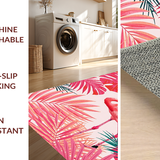 Vibrant Green Monstera Leaf Motif(Pink)