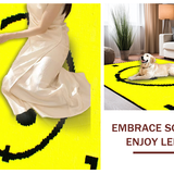 Ultra Soft Area Rug, Non Slip, Stain Resistant, Washable Area Rugs for Living Room, Bedroom, Striking Modern Youthful Expression(Yellow)
