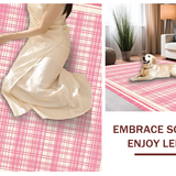 Cozy Creamy Plaid Elegance(Pink)