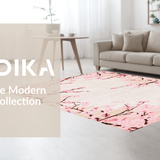 Ultra Soft Area Rug, Non Slip, Stain Resistant, Washable Area Rugs for Living Room, Bedroom, Bright Cozy Blossom Aesthetic(Pink)
