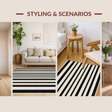 Cozy Rustic Striped Visual Appeal(Black)