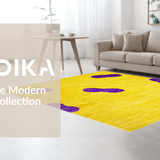 Ultra Soft Area Rug, Non Slip, Stain Resistant, Washable Area Rugs for Living Room, Bedroom, Bold Playful Yellow Aesthetic(Yellow)