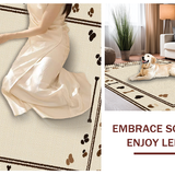 Ultra Soft Area Rug, Non Slip, Stain Resistant, Washable Area Rugs for Living Room, Bedroom, Elegant Low Pile Textured Arrangement(Beige)
