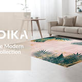 Ultra Soft Area Rug, Non Slip, Stain Resistant, Washable Area Rugs for Living Room, Bedroom, Unique Ethereal Wave Patterns(Pink)